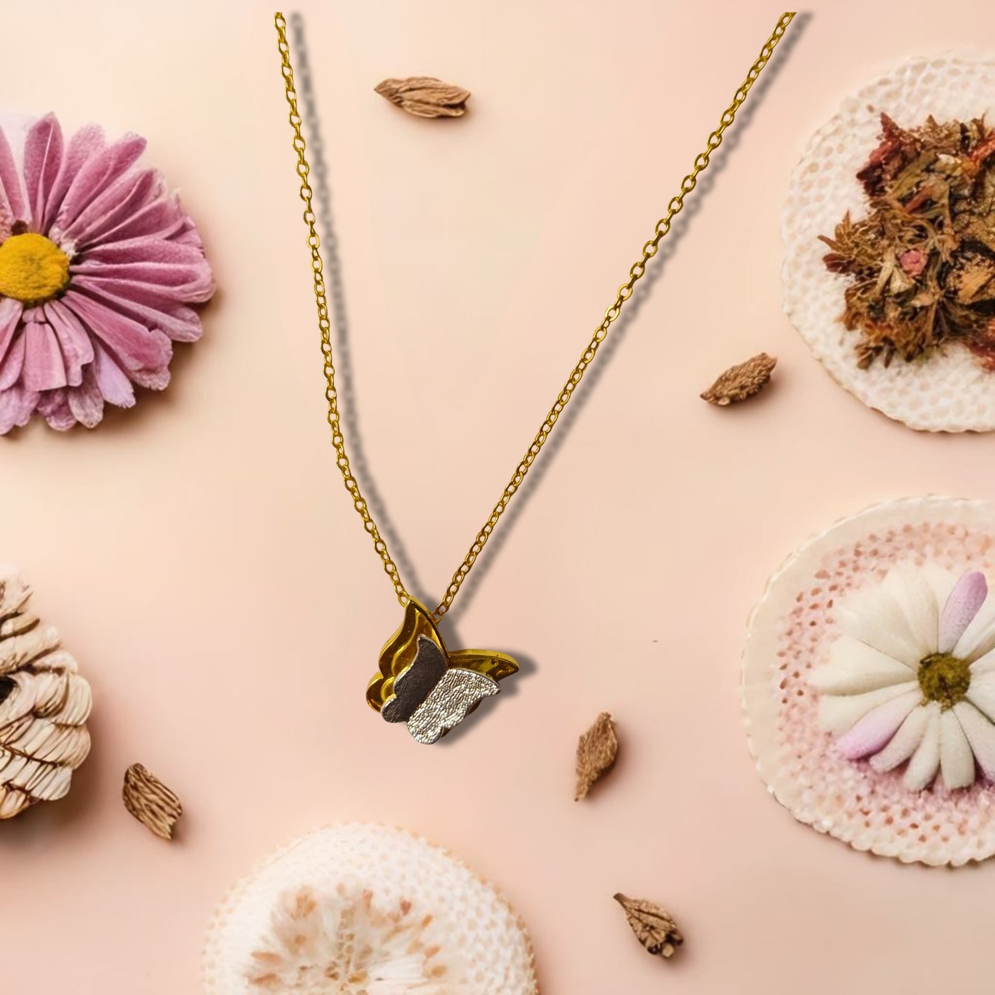 Gold Butterfly - Pendant and chain