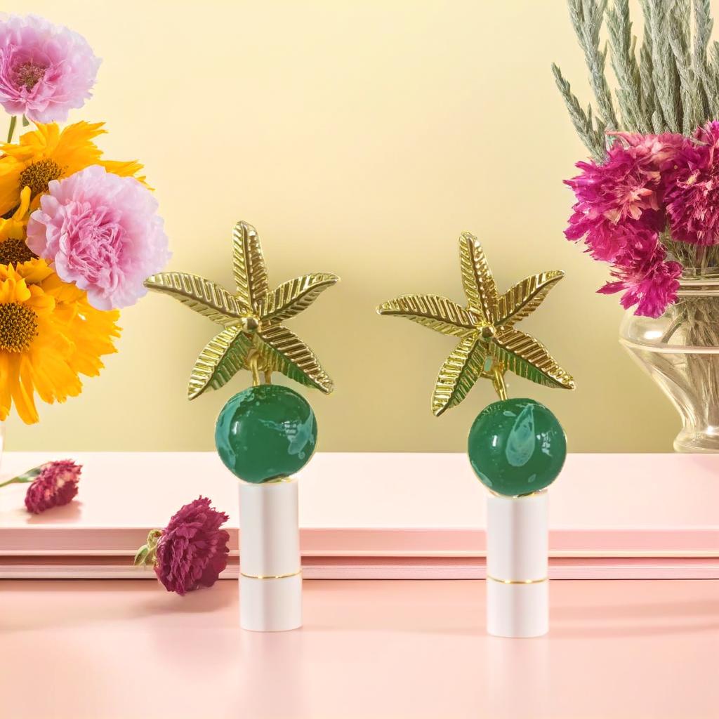 Golden Palm Studs