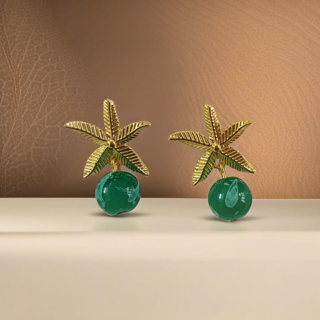 Golden Palm Studs