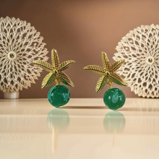 Golden Palm Studs