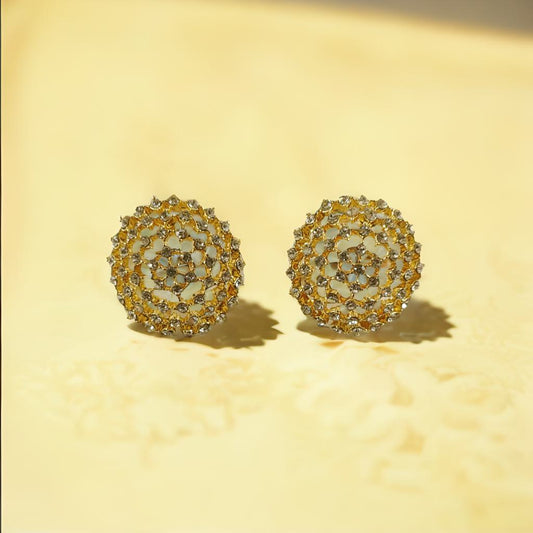Sitara Dome Studs - White
