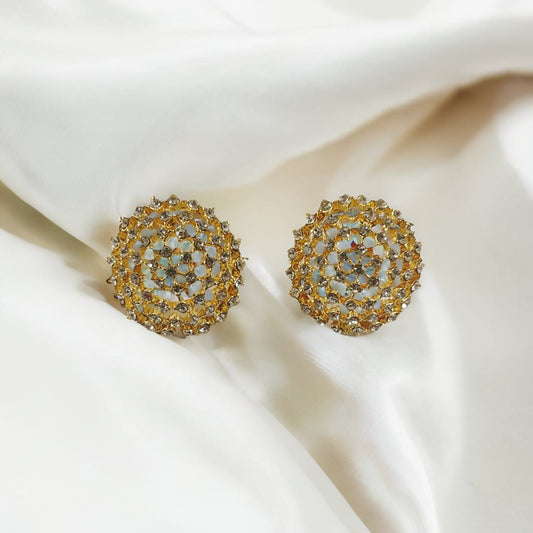 Sitara Dome Studs - White