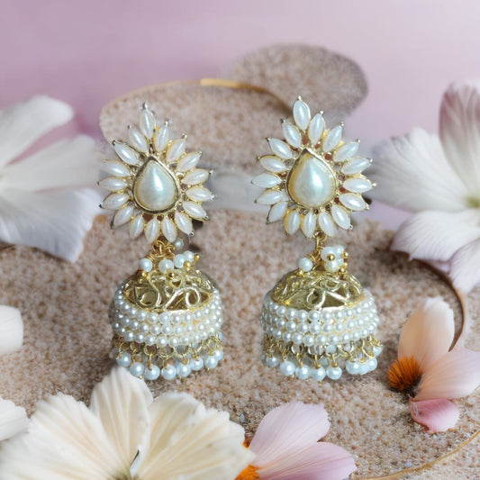 Off White Pearl Jhumka