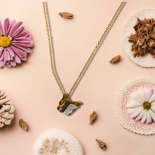 Gold Butterfly - Pendant and chain